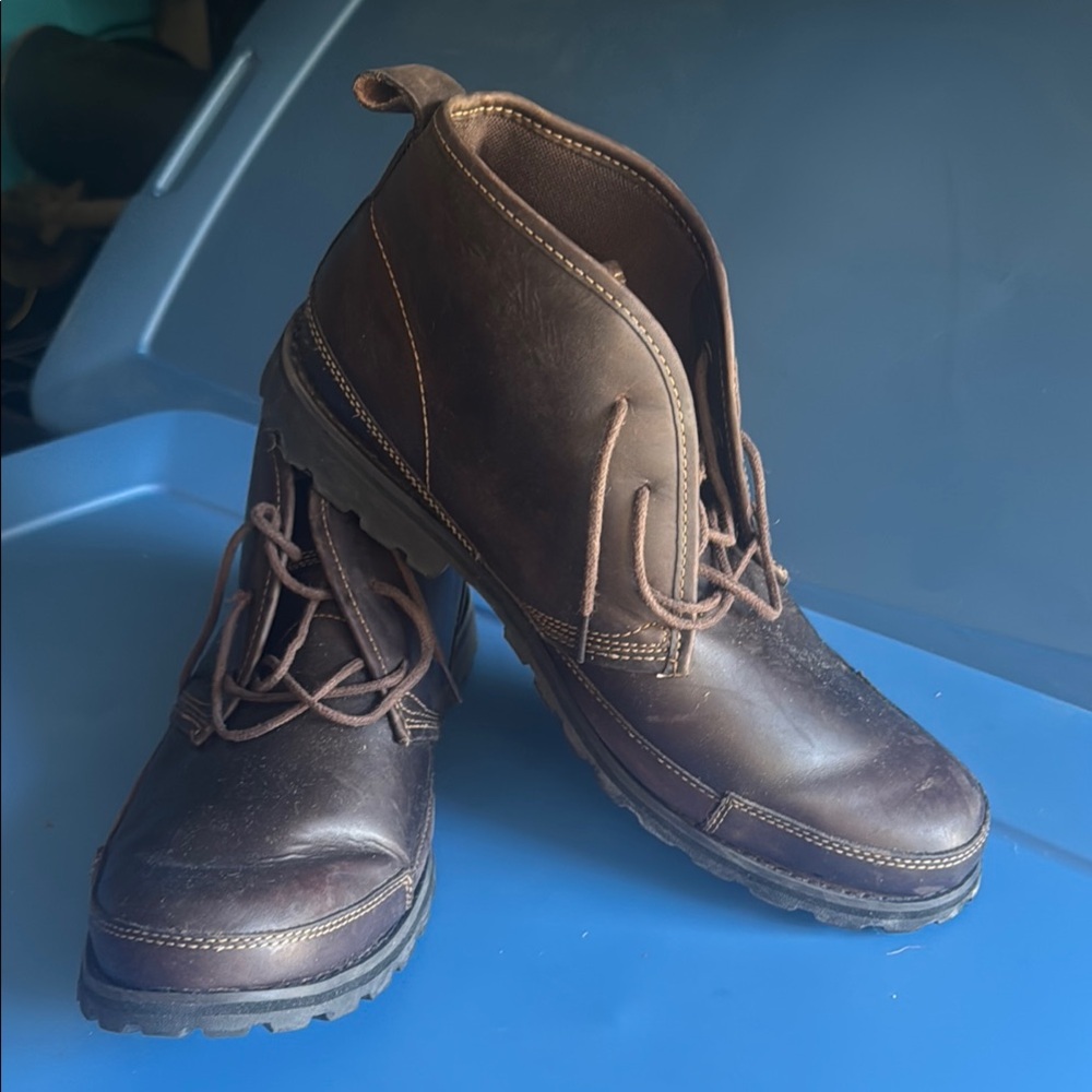 Men's Brown Leather Boots, Timberland 12